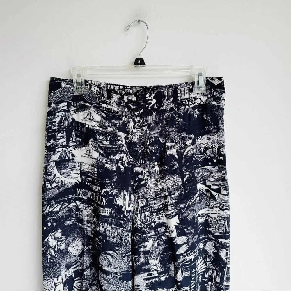 Faconnable Black And White Patterned Trousers - image 2